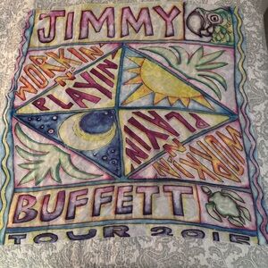 FUN! HARD TO FIND Jimmy Buffett 2015 workin' n' playin' tour scarf